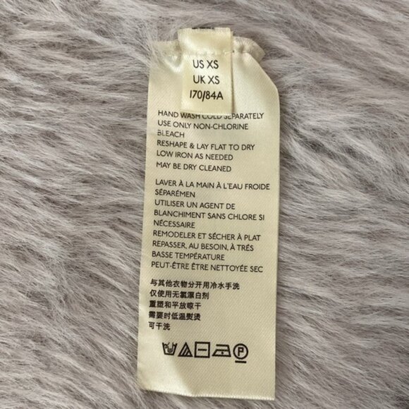 Free People Eyelash Long Cardigan Open Sweater Women's XS Light Gray White Boho - Picture 6 of 12